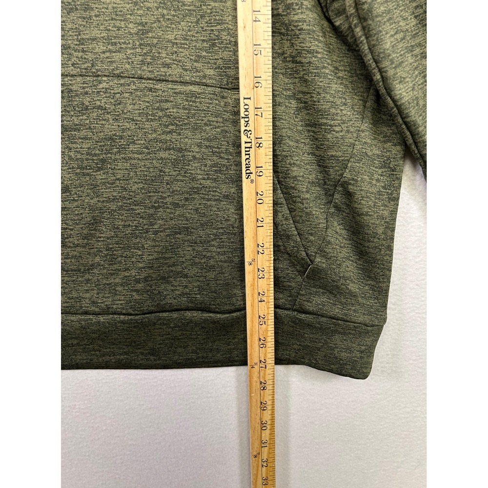Athletic Gorpcore Under Armour Mens Large Green Space Dye Fleece Pullover Hoodie - Picture 6 of 9